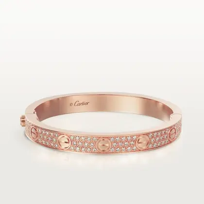Cartier Inspired LOVE bracelet, classic model, paved — Cartier Jewelry sample