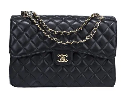 Chanel Classic Flap Bag Black Sheepskin Leather A36071 Gold HY22073JD28 — Chanel Handbags sample