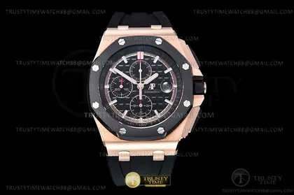 AP0741A – AP ROO Chronograph RG RU Black Blk RSF A3126 Mod — Audemars Piguet Watches sample