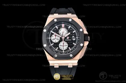 AP0741B – AP ROO Chronograph RG RU Black Wht RSF A3126 Mod — Audemars Piguet Watches sample
