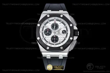 AP0744A – AP ROO Chronograph SS RU White Blk RSF A3126 Mod — Audemars Piguet Watches sample