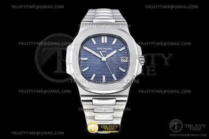 PP0455 – Nautilus Jumbo 5711 40th SS SS Blue Stk PPF Asia 324 — Patek Philippe Watches sample