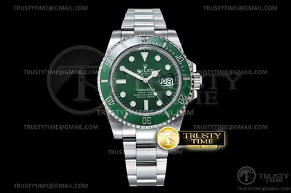 ROLSUB0288 – Submariner 116610LV 904L SS SS Green V2S ZZF SA3135 — Rolex Watches sample
