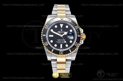 Submariner 116613LN Wrp 904 YG SS Blk KF VR3135 — Rolex Watches sample