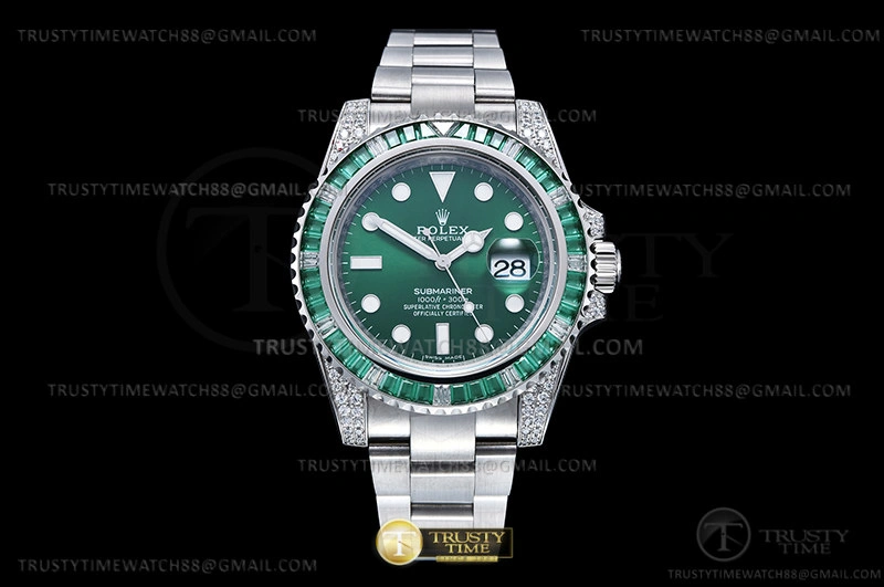 Submariner 116610LV 904L Dia SS SS Grn Noob VR3135